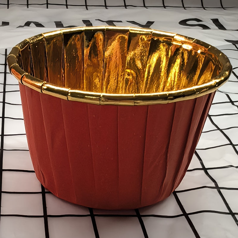 50 штук термостойких бумажных форм для кексов с крышками для выпекания кексов и маффинов