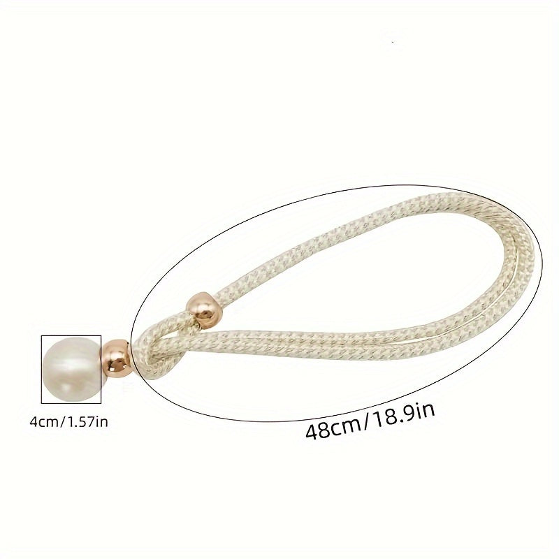 Uy dekoratsiyasi uchun 2 ta faux marjon pardani bog'lash uchun mos keladigan simli tutqichlar to'plami