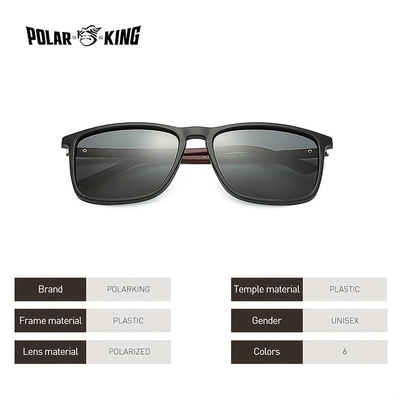 Unisex Retro Classic Square Polarized Sunglasses for Men Women Casual Outdoor Sports Travel