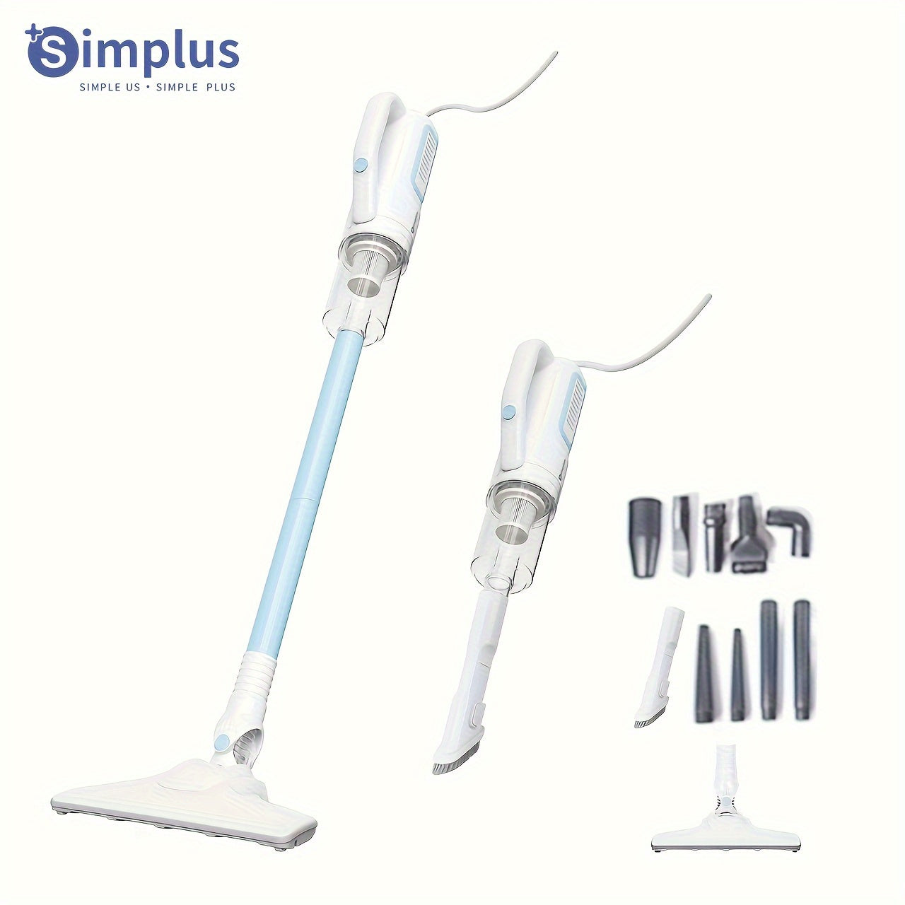 Qattiq simli changyutgich 16000PA tortish kuchi, 400W shovqin, 82dB, 0.5L chang qopqog'i va 4m sim bilan