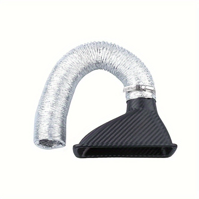 Car Front Bumper Air Intake Pipe Kit ABS Carbon Fiber Look Turbo Inlet