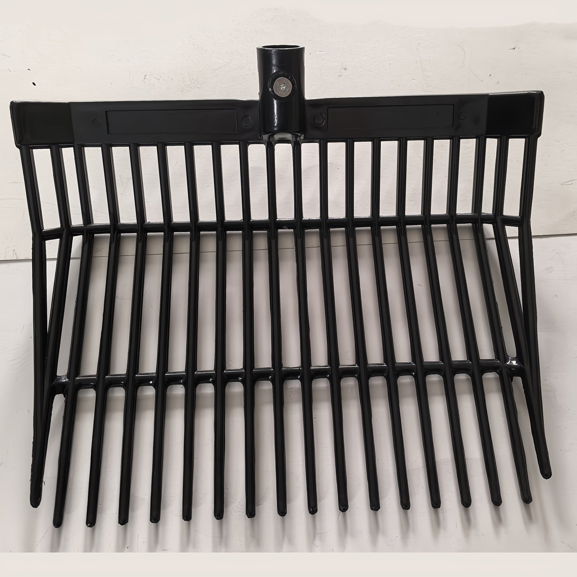 ABS Horse Stall Cleaning Fork Large Blue and Black Durable Plastic Manure Hay Fork