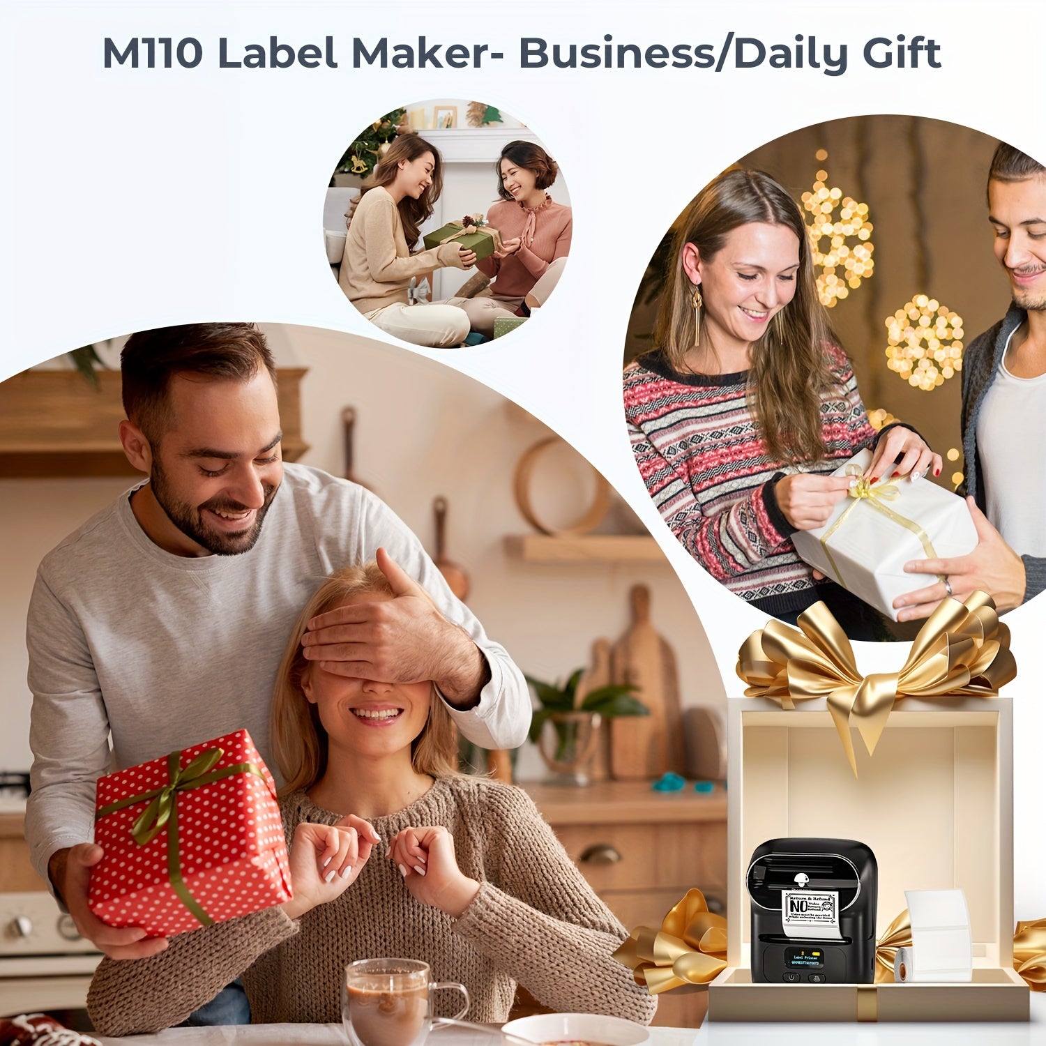 Mini Wireless Thermal Label Printer for Small Business Home Office 0.8-2 Inch