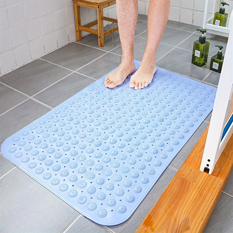 Alfombra antideslizante para baño con orificios de drenaje para seguridad en la bañera