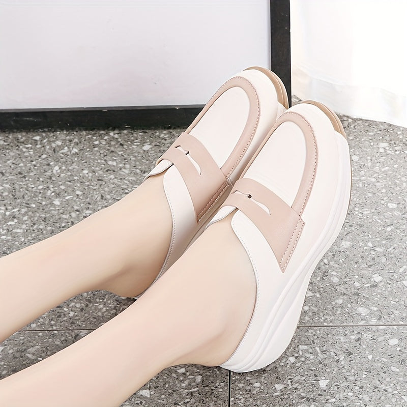 Women's Wedge Mules Platform Slides Open Toe Breathable Vacation