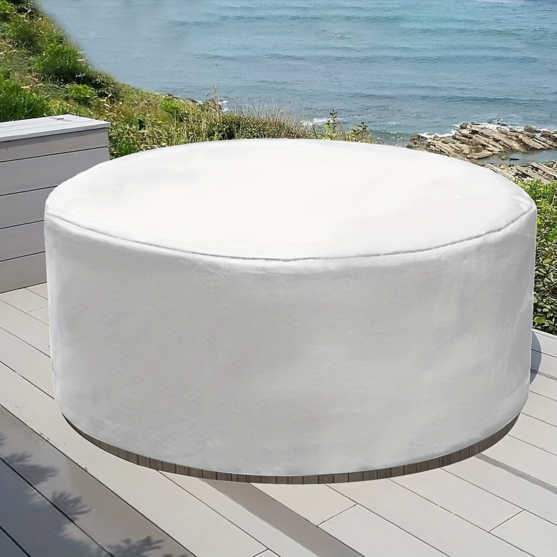 Black Outdoor Pool Cover for Circular Bathtubs Deck Railings and Patio Furniture Durable Polyester