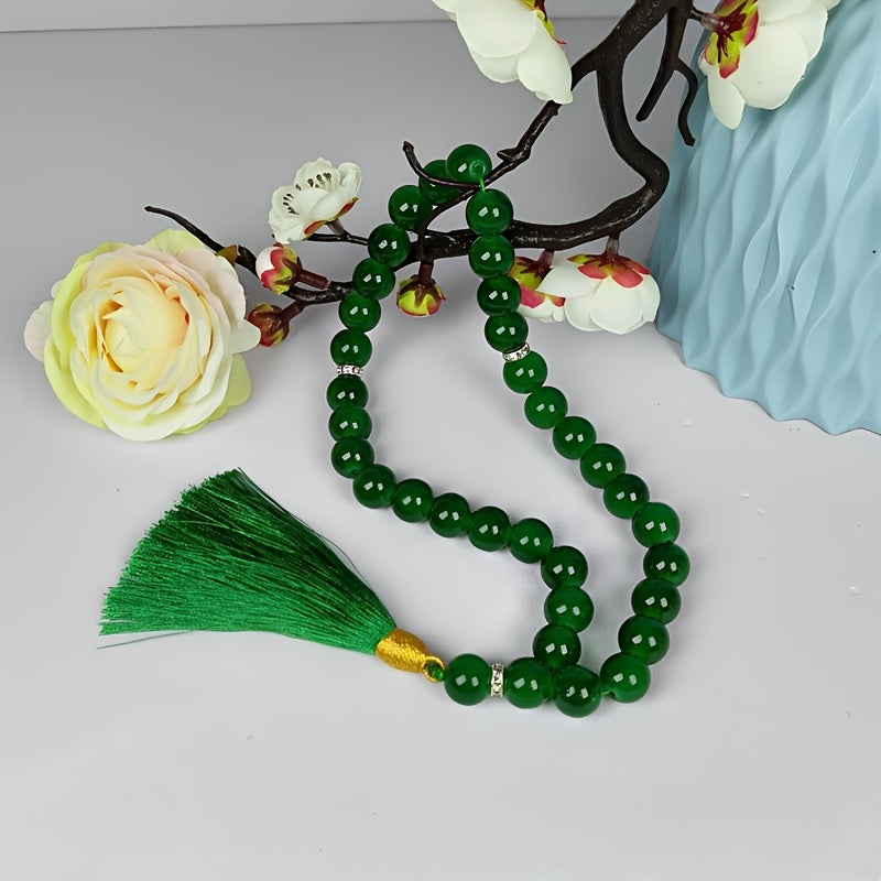 Glass Prayer Beads with 33 Beads 12mm for Islamic Ramadan