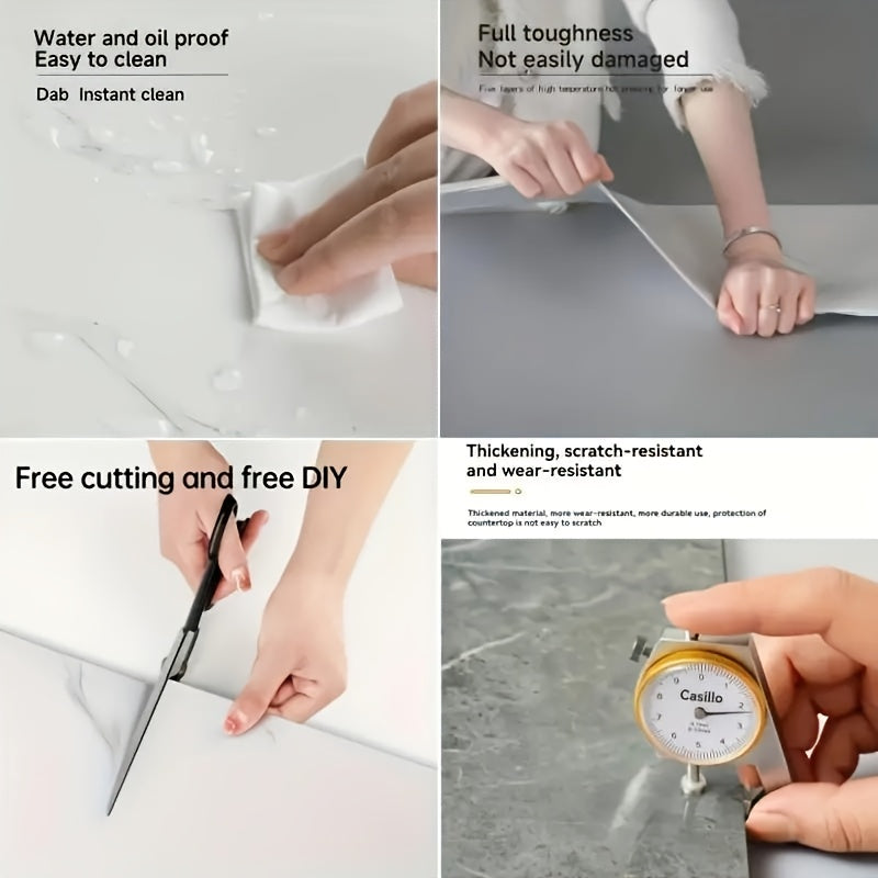 20 Marble Effect Waterproof PVC Wall Stickers for Kitchen Bathroom Tile Decals Self-Adhesive