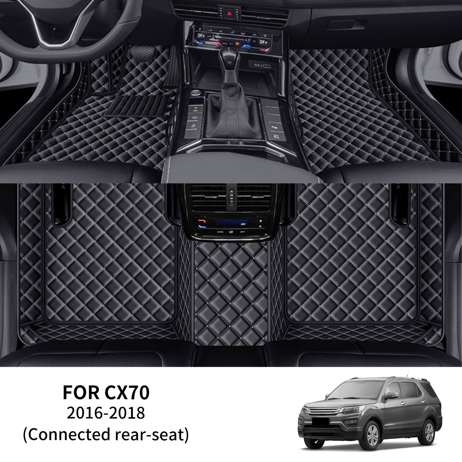 Universal avtomobil pol matosi PUPU charmoq barcha ob-havo uchun 3- qismli to'plam