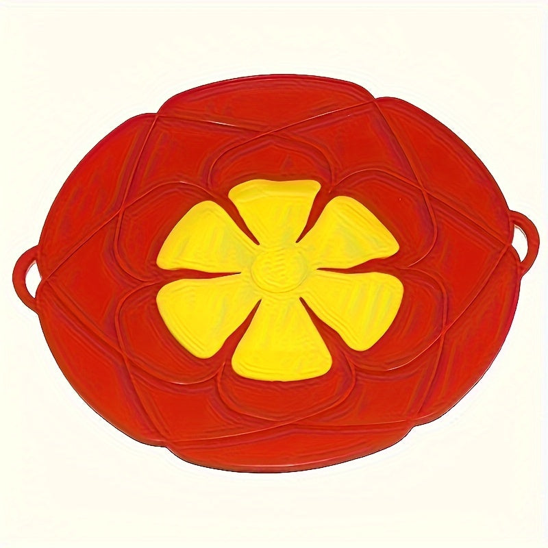 Tapa de silicona para derrames en forma de flor, accesorio de cocina de grado alimenticio para altas temperaturas