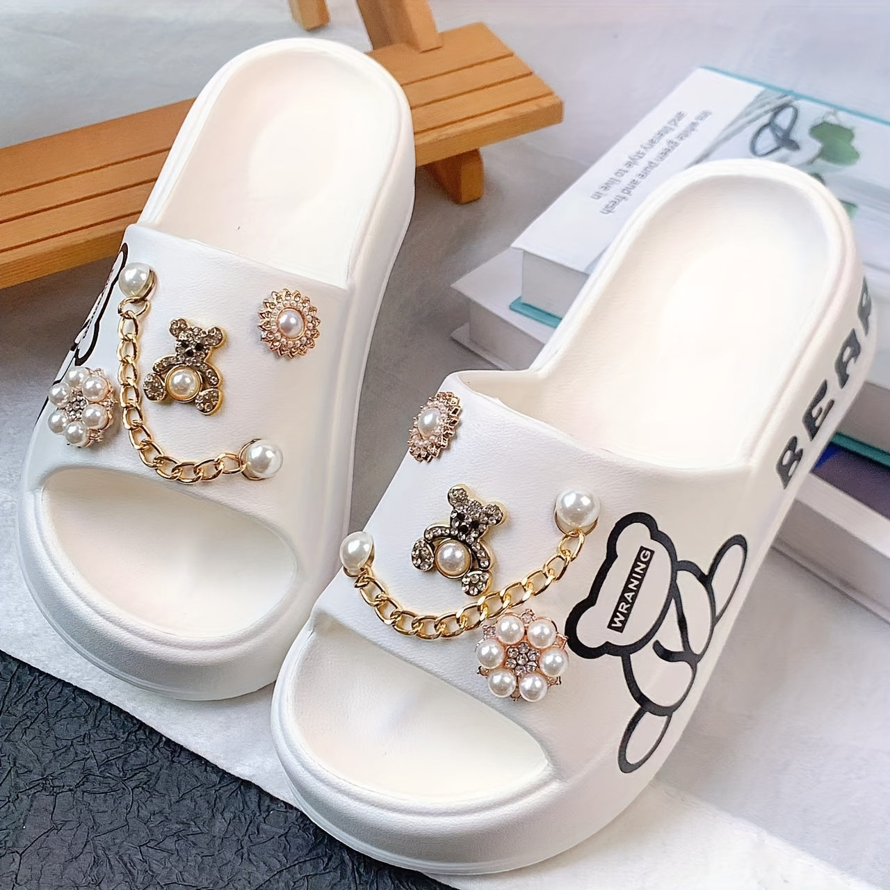 Women's EVA Slide Sandals Open Toe Beach Shoes Durable Comfort