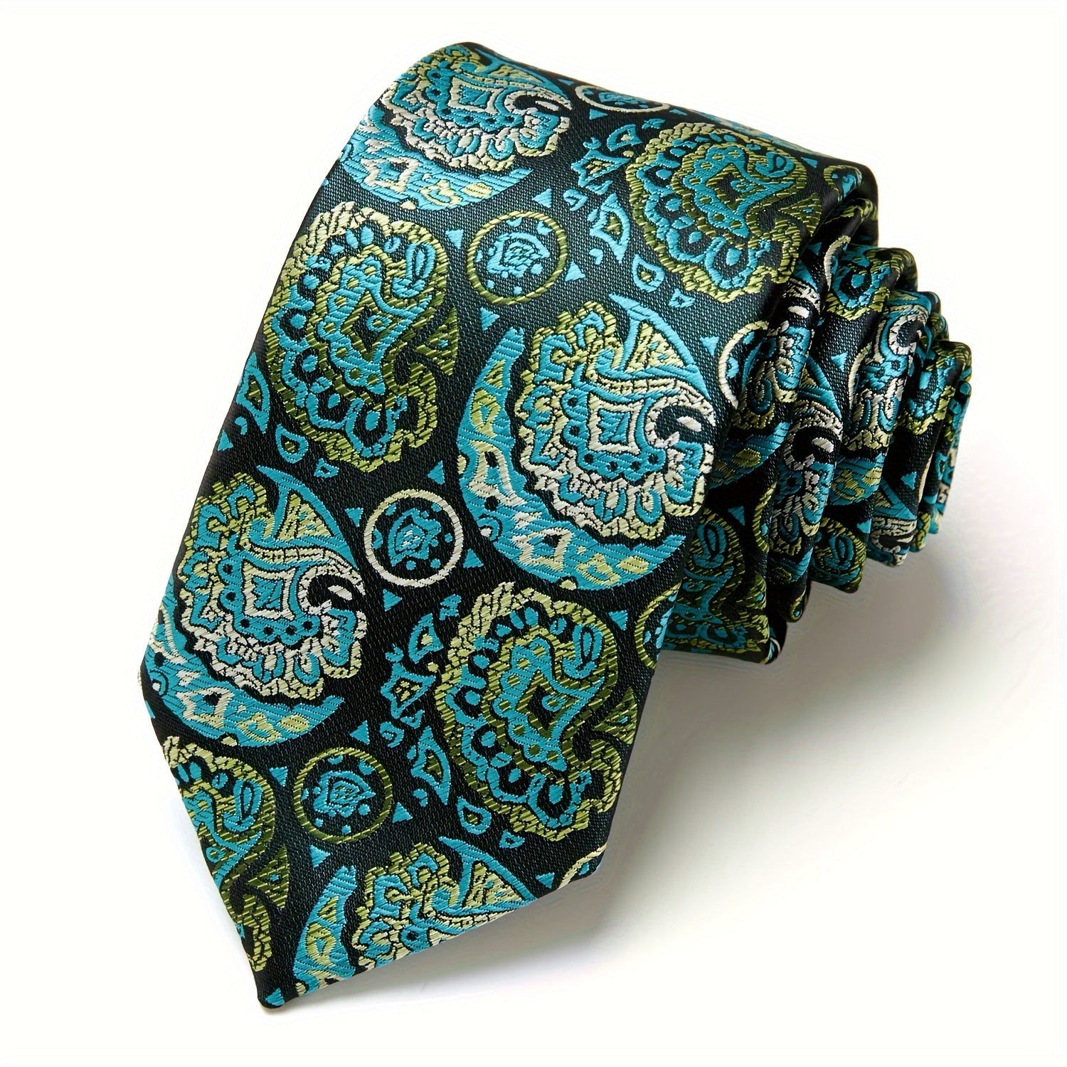 Men's Paisley Floral Necktie for Wedding and Office Wear