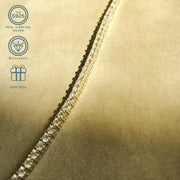 Silver Tennis Bracelet with 0.1 Carat D-Grade White Moissanite December Birthstone Platinum Plated