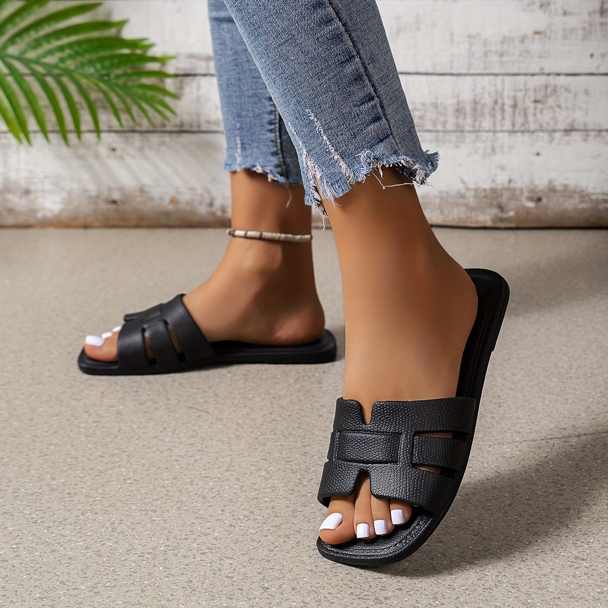 Ayollar uchun EVA slayd sandalki ochiq barmoqli, sozlanadigan, ichki va tashqi foydalanish uchun, plyaj, basseyn