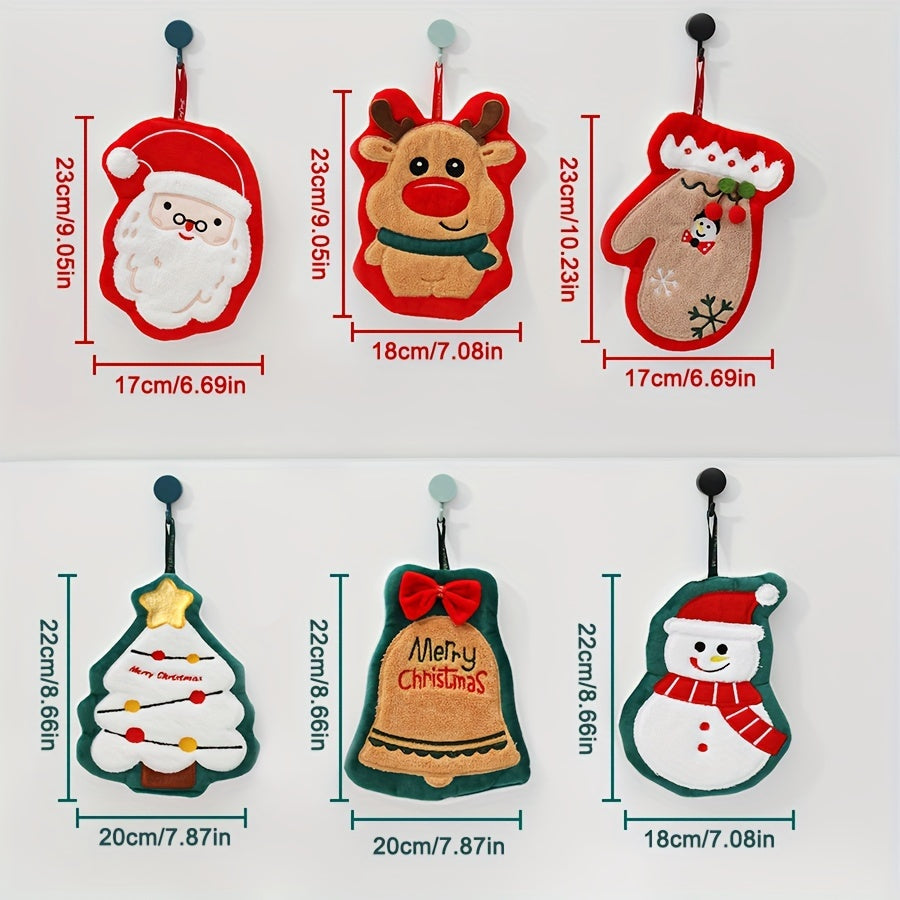 Yumshoq, bayramona qo'l sochiq, multfilm dizayni bilan, bayram sovg'alari va bezaklar uchun ajoyib.