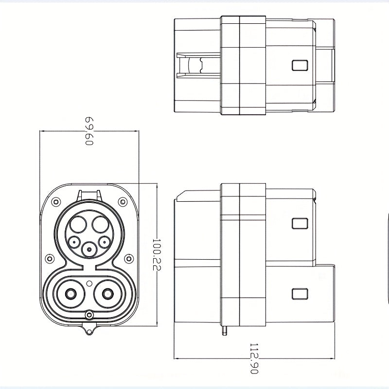 Electric Vehicle Charging Adapter CCS2 To CCS1 Fast EV Charger Converter