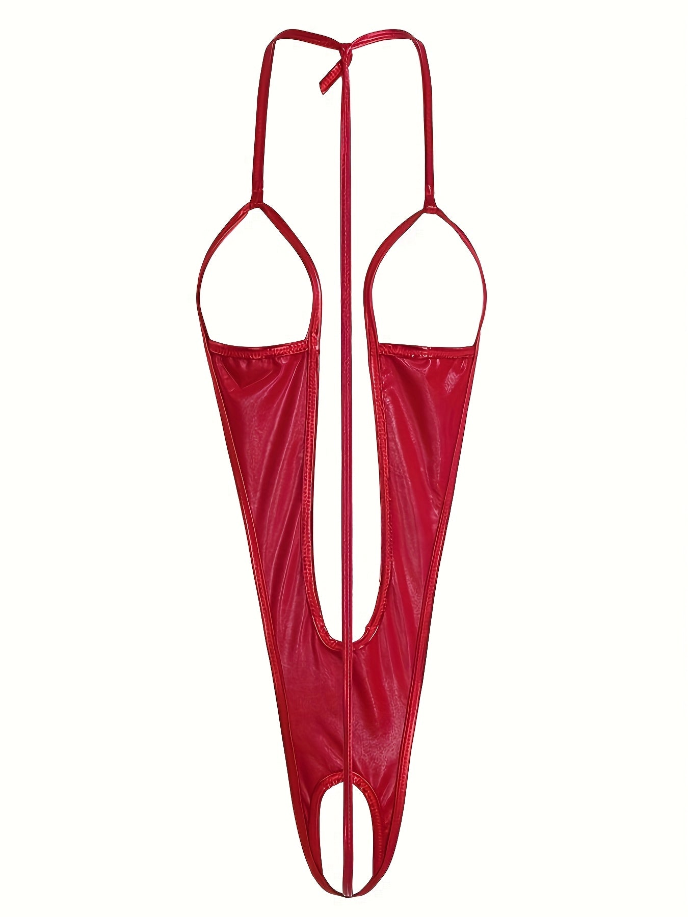 Women's Hollowed-Out Bodysuit Sexy Lingerie Black Sleeveless