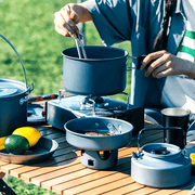 Outdoor Camping Cookware Set 8-Piece Aluminum Pots and Pans with Accessories