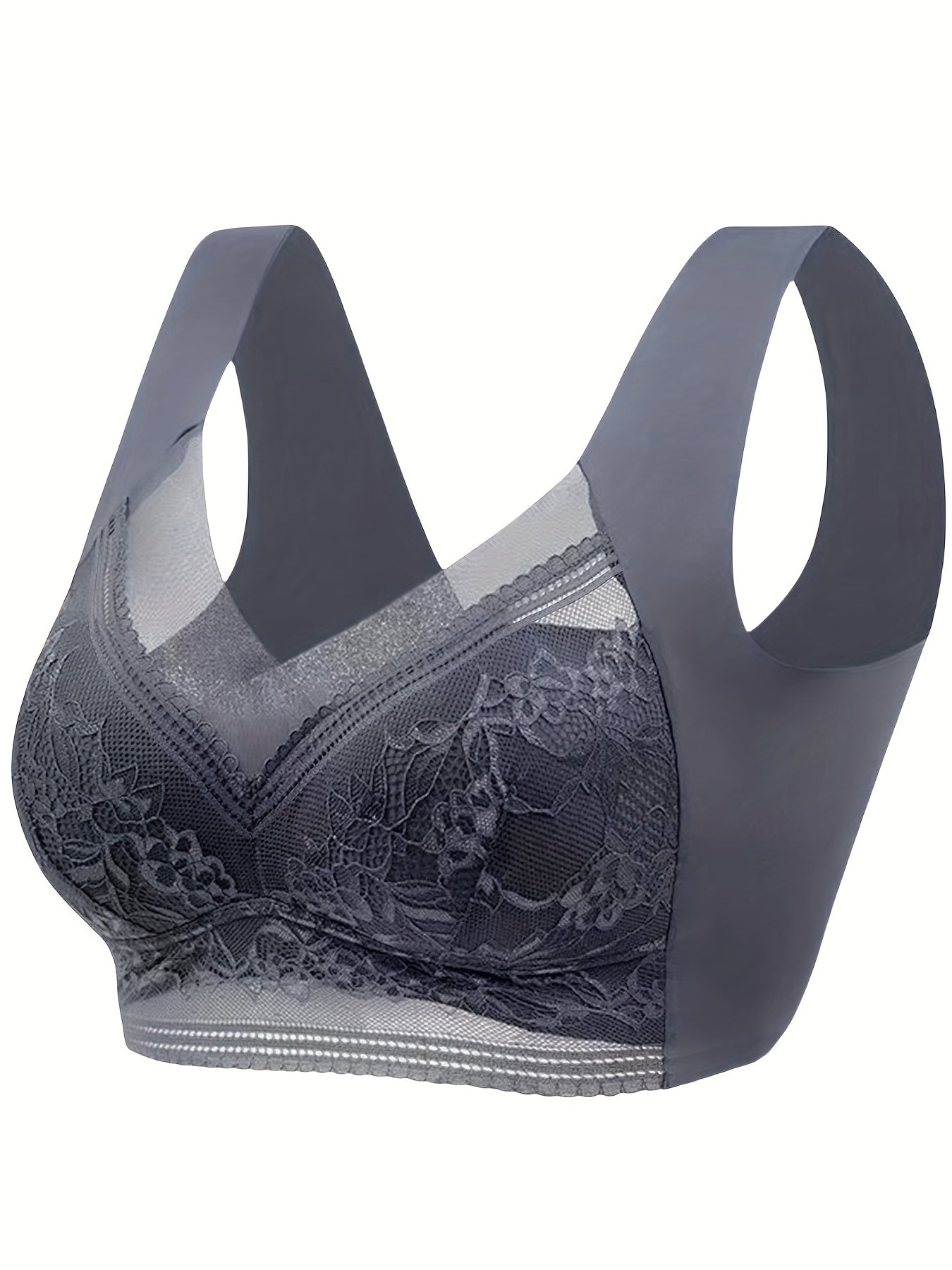 Women's Floral Lace Bralette Bra Seamless Full Coverage Breathable Lingerie
