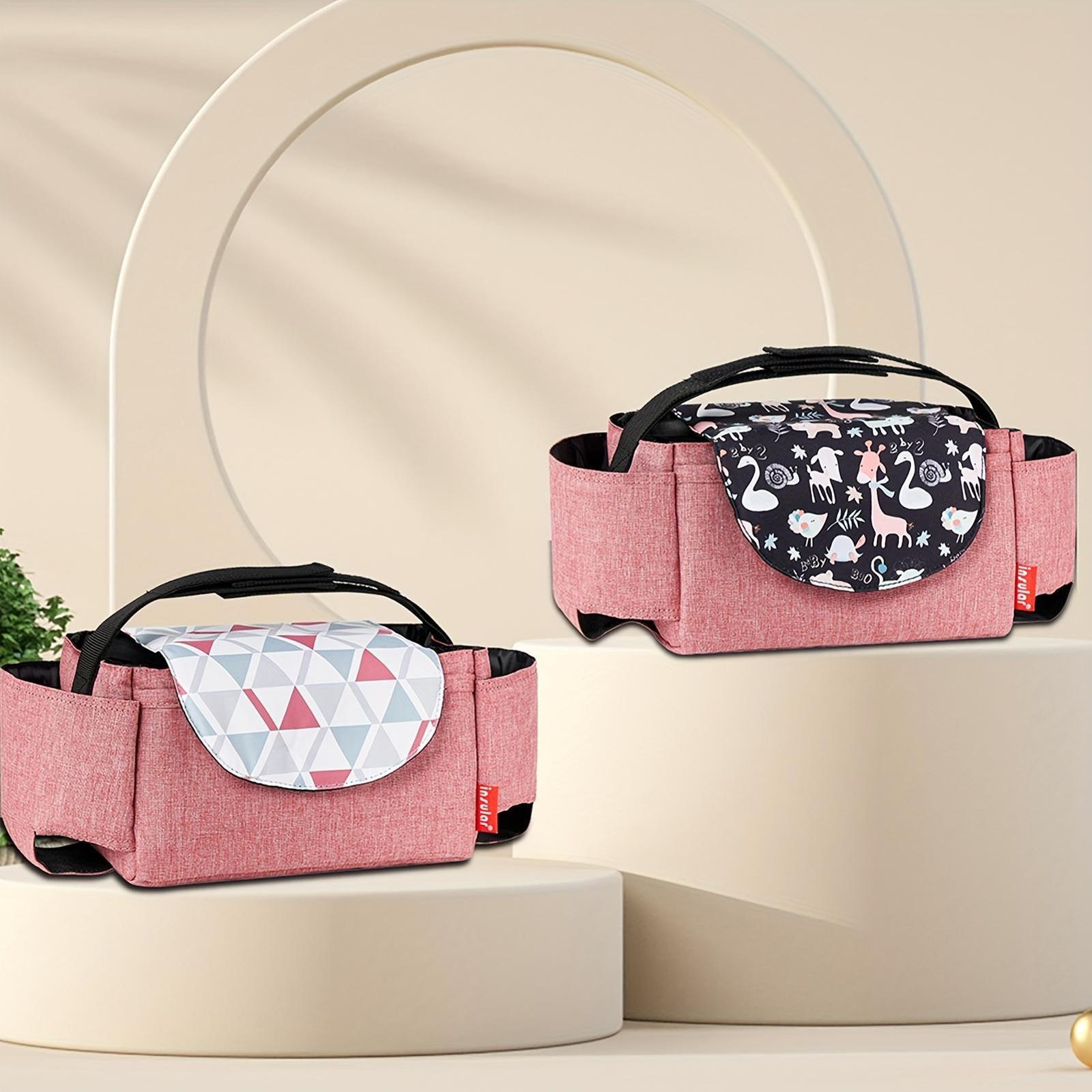 Органайзер для коляски для маленьких детей, изготовленный из прочного полиэстера с карманами для бутылочек и подгузников, идеален для занятых родителей.