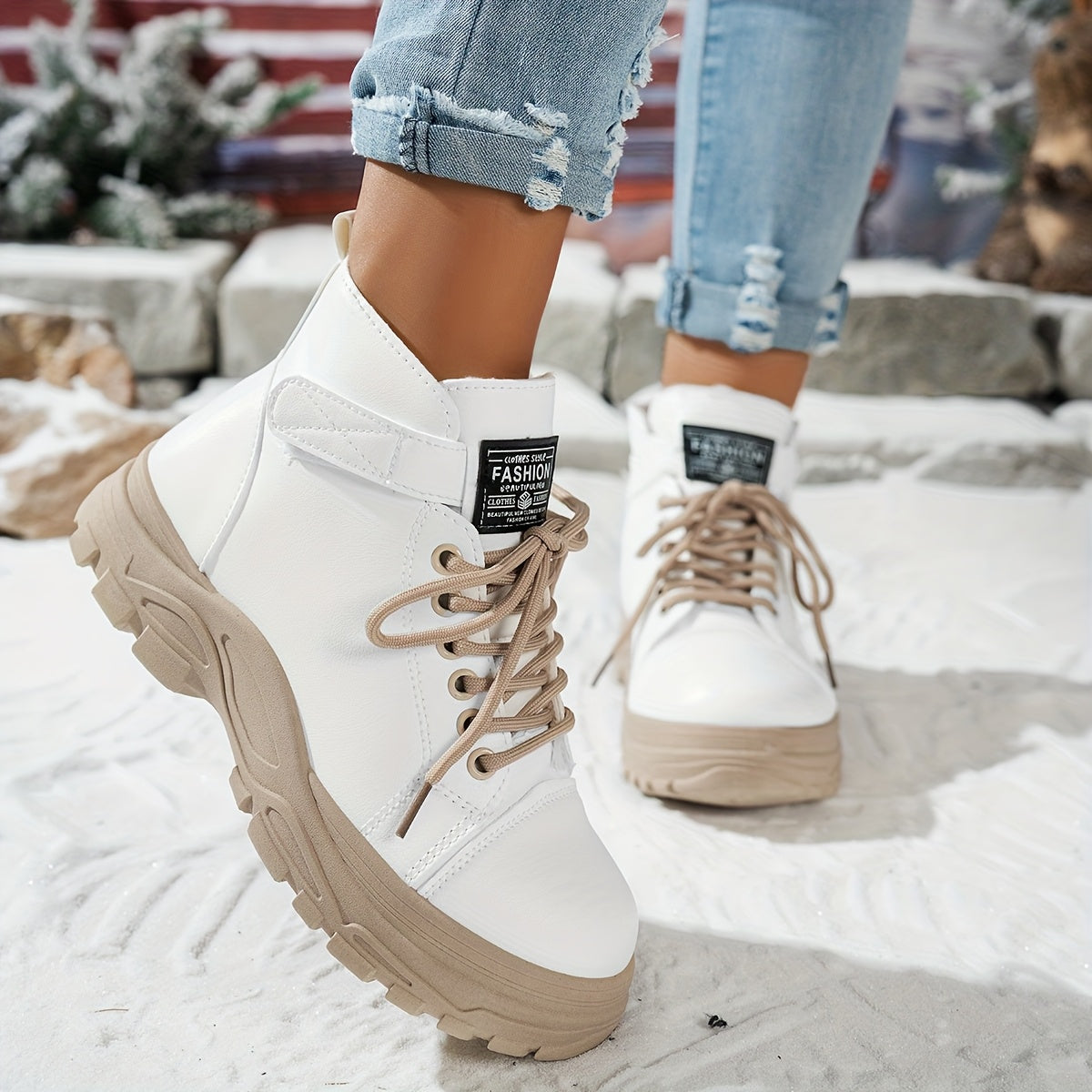 Women's Snow Boots Synthetic Cover Slip-Resistant Ankle Casual Cold Weather