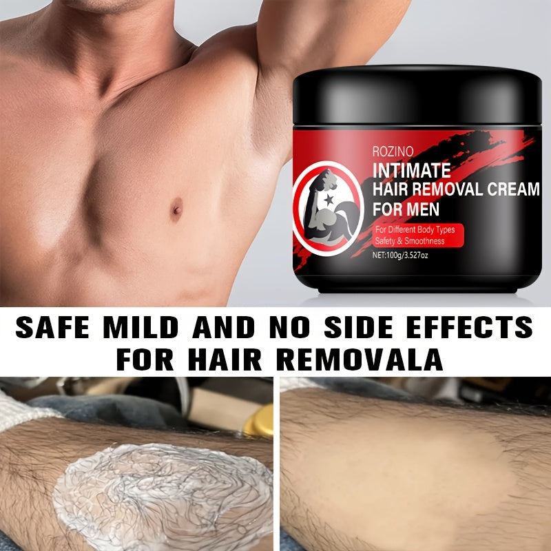 Crema depilatoria para hombres 100G Pack Sin dolor Calmante de acción rápida