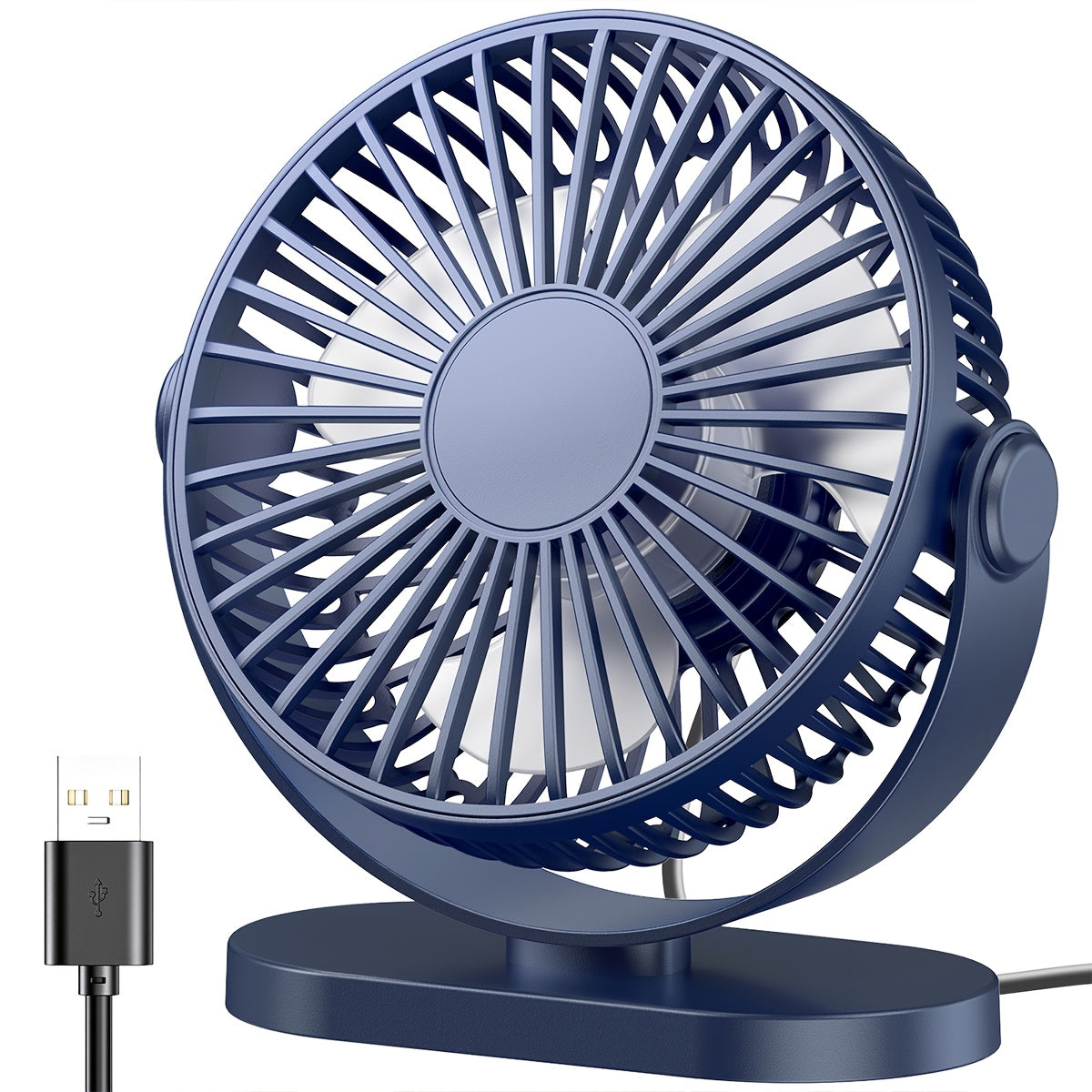 Mini Personal Fan Portable USB Desk Fan with 3 Speeds and 360° Rotation