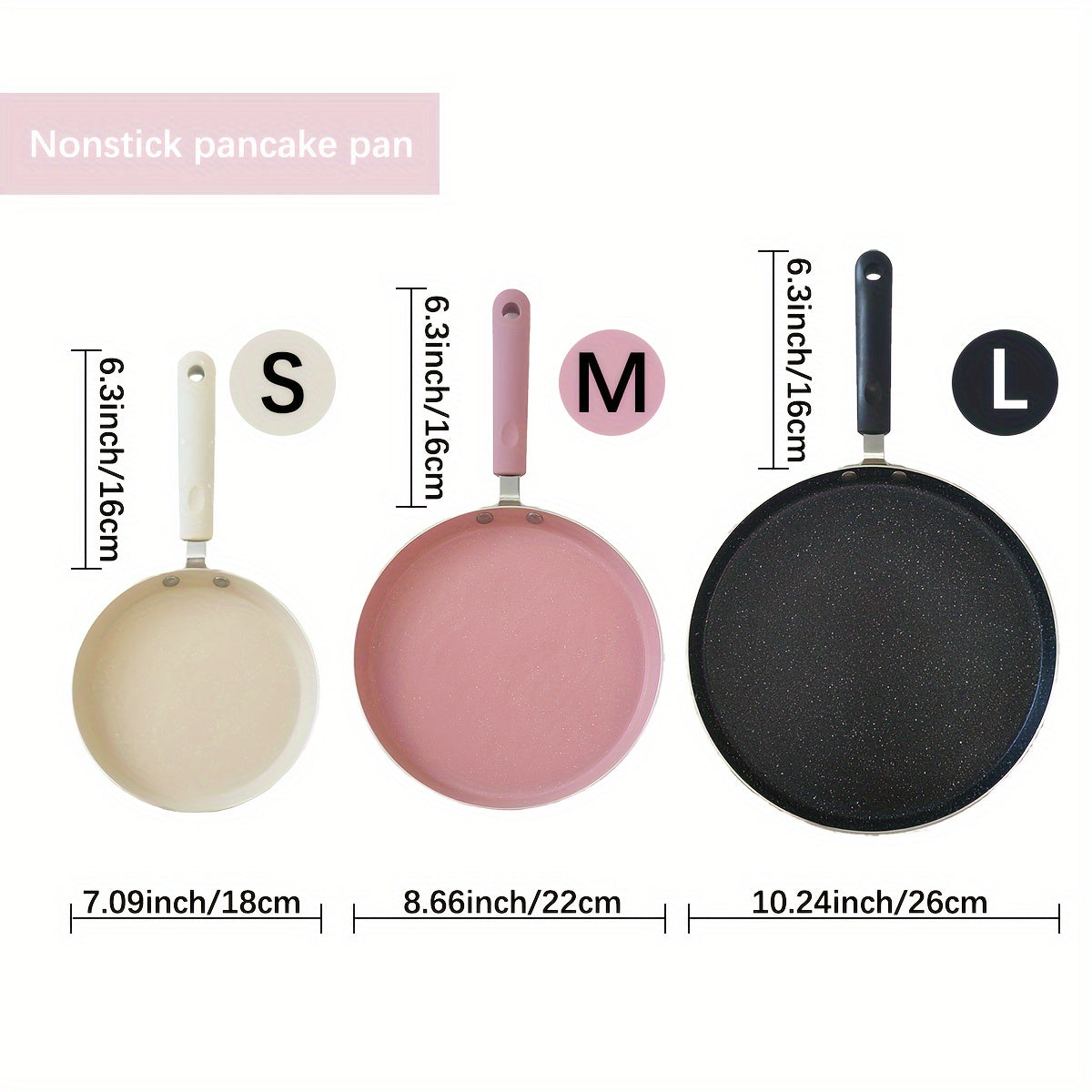 Aluminum Non-Stick Pancake Pan 25.91cm with Wooden Handle Dishwasher Safe