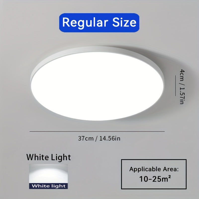 Ultra-Thin Round LED Ceiling Light Black White for Living Room Bedroom Kitchen
