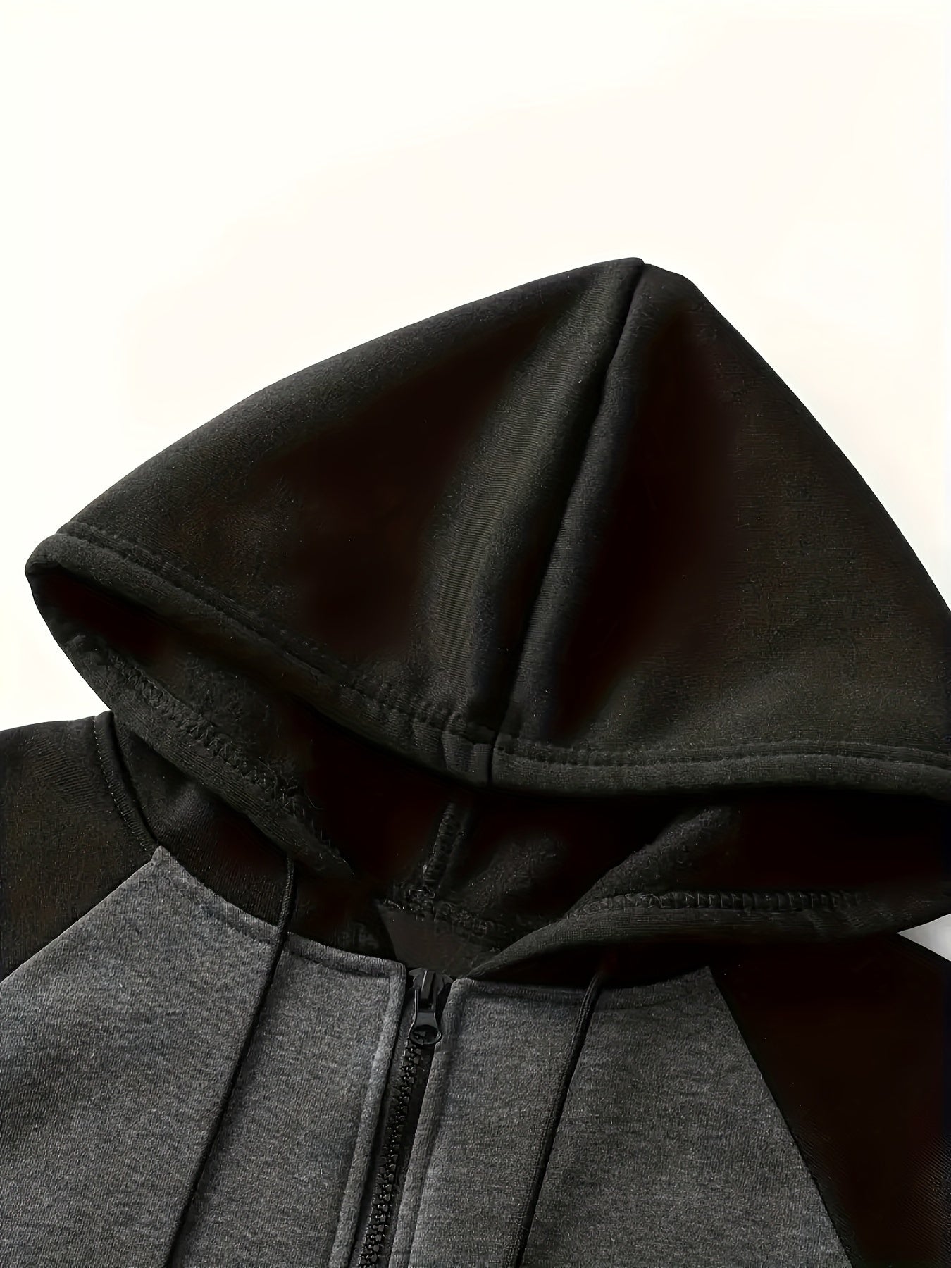 Erkaklar uchun Katta O'lchamdagi Rangli Blokli Xuddi - Tasodifiy va Sportiv Pullover, Kenguru Cho'ntagi bilan, Polyester Aralashmasi, Mashinada Yuvish mumkin, KATTA O'LCHAM