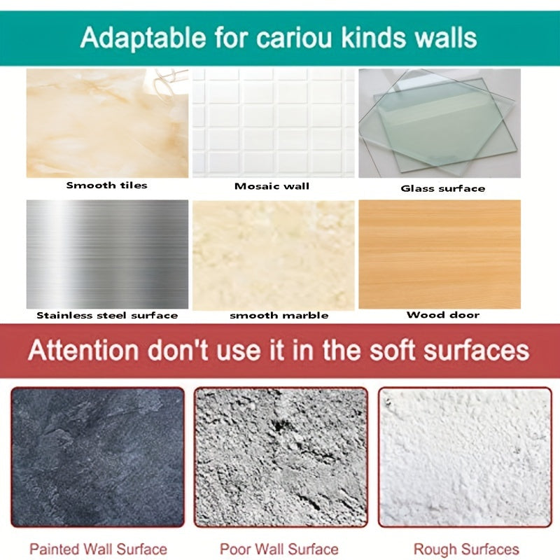 Ganchos de pared autoadhesivos resistentes, impermeables, sin taladro, con ventosa para cocina y baño