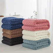 Contemporary Geometric Taffeta Throw Blanket 250-300gsm Multi-Use Home Decor