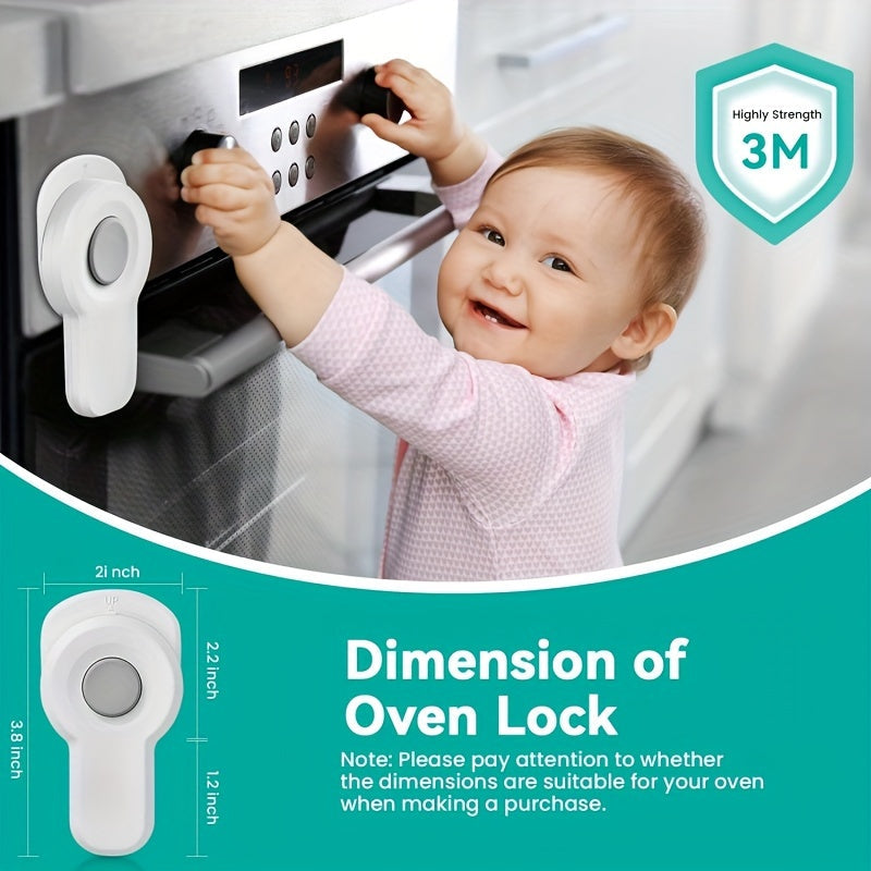 Child Safety Oven Lock Heat-Resistant Durable Kitchen Door Lock White