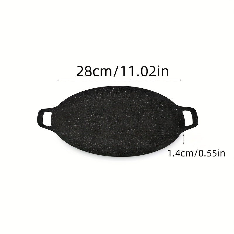 Non-Stick BBQ Grill Pan for Indoor and Outdoor Cooking Camping Picnic Healthy Meals