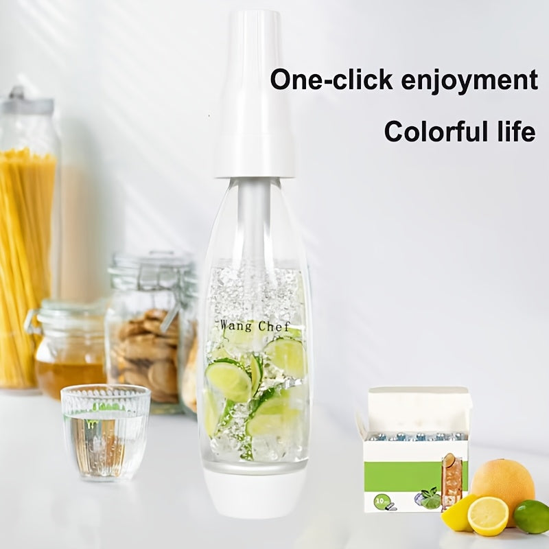 Máquina de soda portátil para bebidas carbonatadas caseras 0.98-9.08 L capacidad sistema de gas dual no eléctrico para sodas y jugos