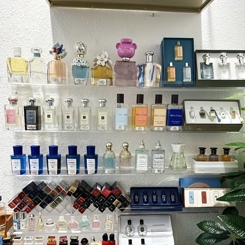 Tozalangan akrilik suzilgan javonlar hammom, oshxona va vinil yozuvlar ko'rgazmasi uchun