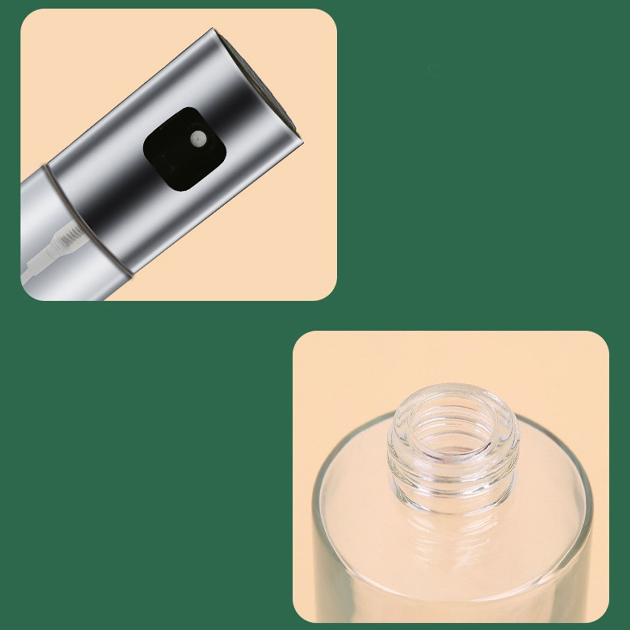 Glass Oil Spray Can for Kitchen Use, Fine Press Spray, Suitable for Sauces and Spices