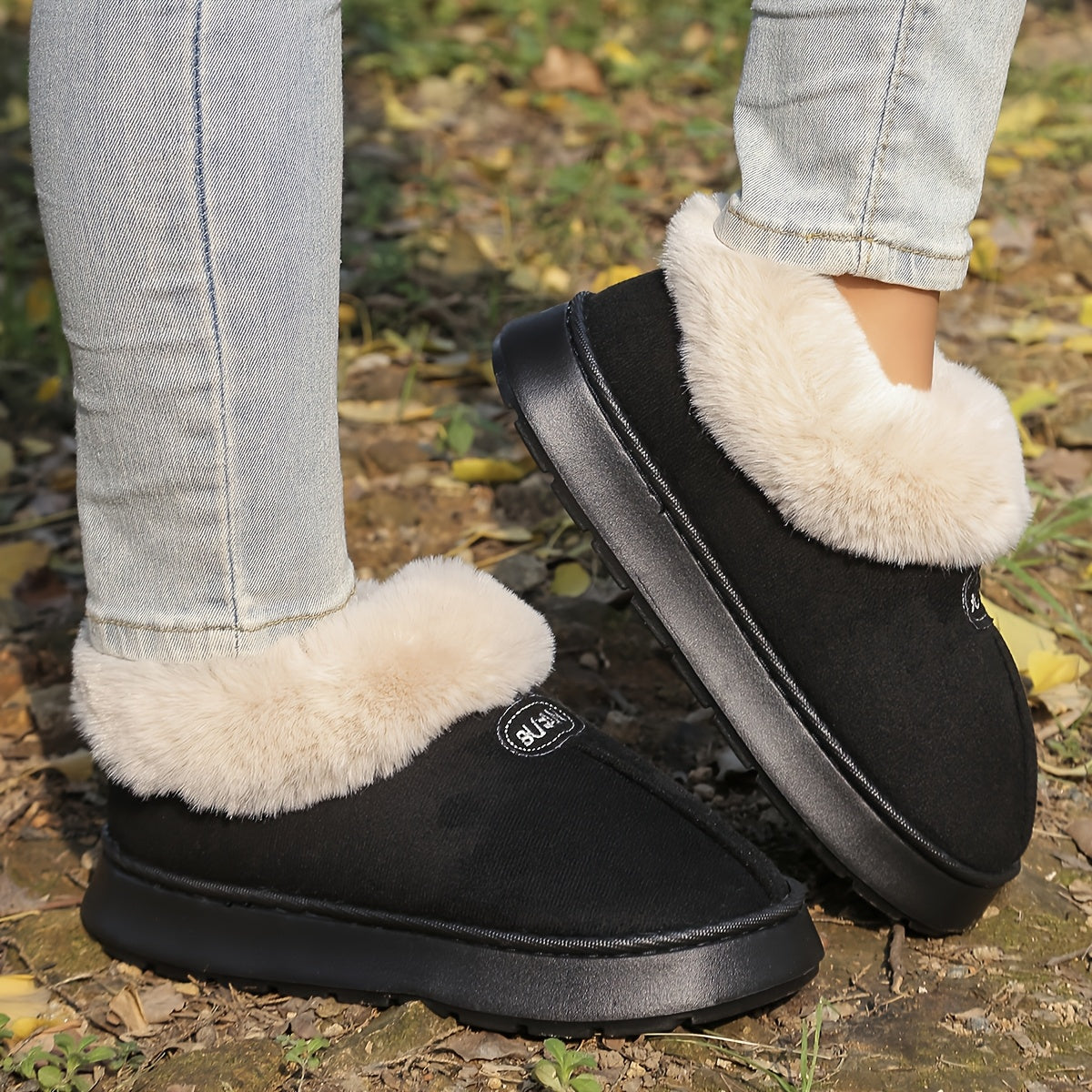 Unisex Winter Short Boots Thick Sole Anti-slip Warm Cold-proof Indoor Outdoor