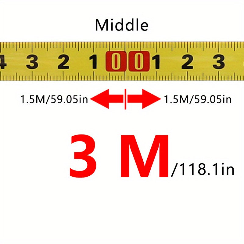 Self-Adhesive Tape Measure Iron 0.5 Inch Wide Metric Scale for Woodworking
