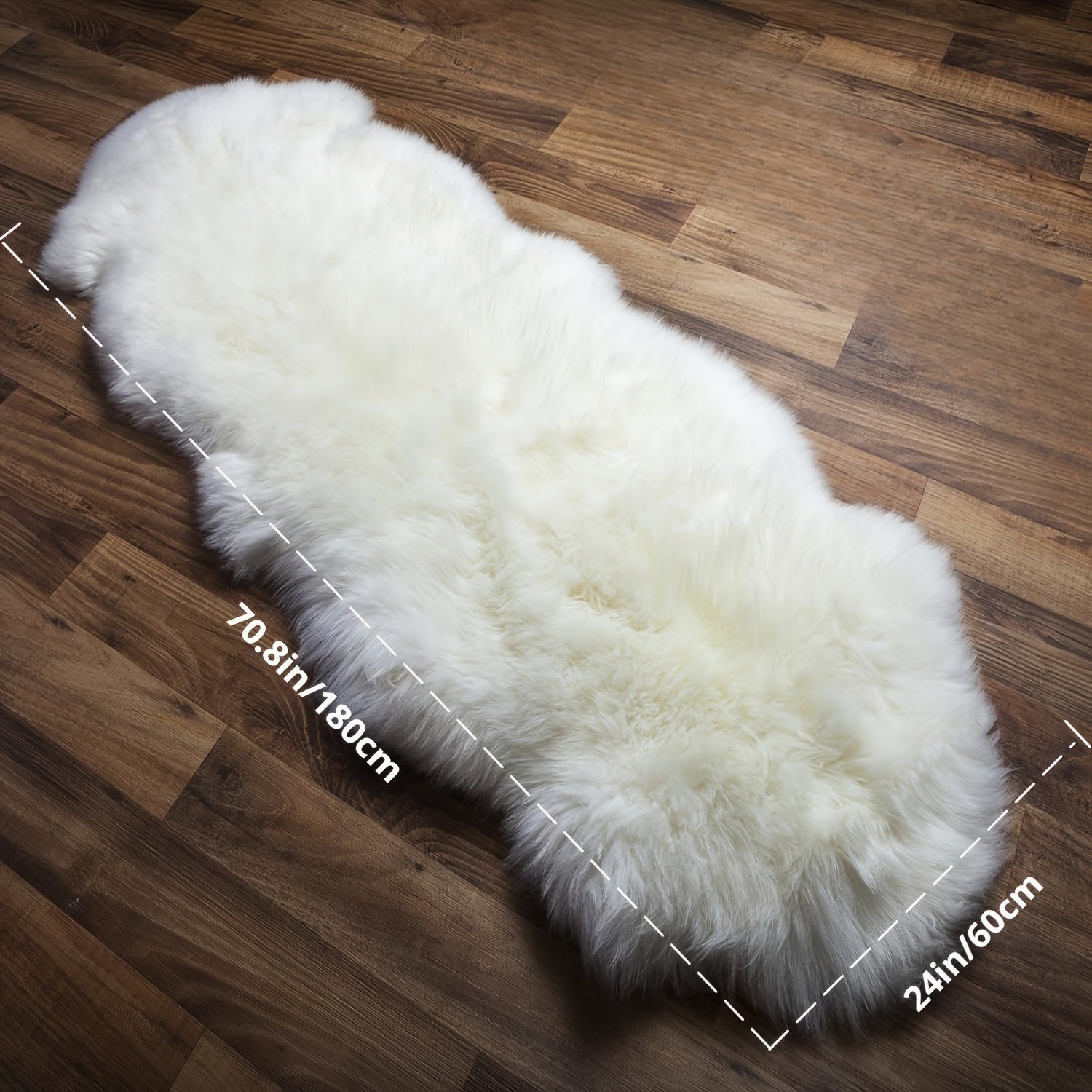 Artificial Wool Cushion 12cm Long Soft Floor Rug Seat Pad Durable Cozy