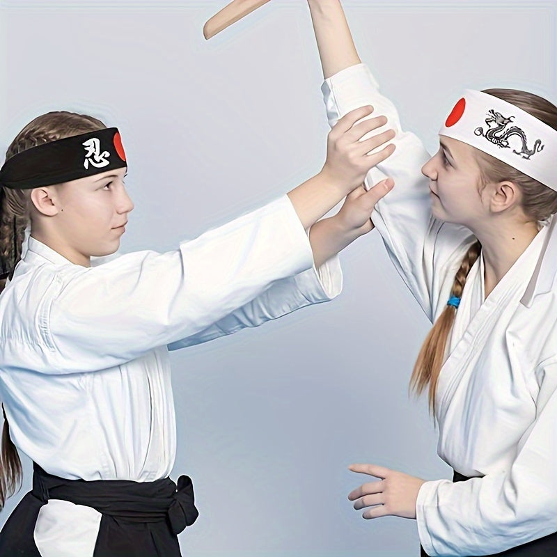 Cotton Knit Headband for Sushi Chefs and Karate Enthusiasts, Breathable, Adjustable