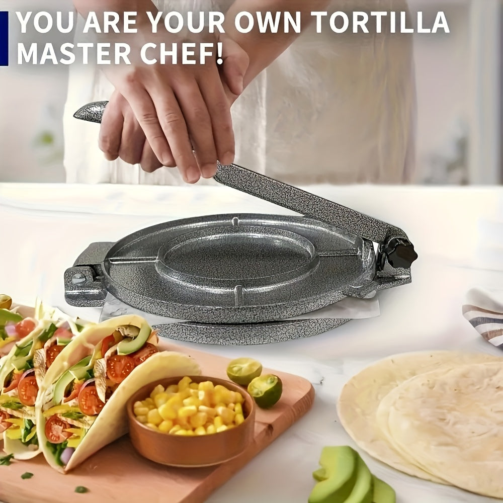 1 dona Qoʻlda tayyorlangan xamir bosish/makaron bosish qurilmasi/metal makaron shakllantiruvchi/xamir bosish asbobi/tortilla qobigʻi shakllantiruvchi/noodle mashinasi