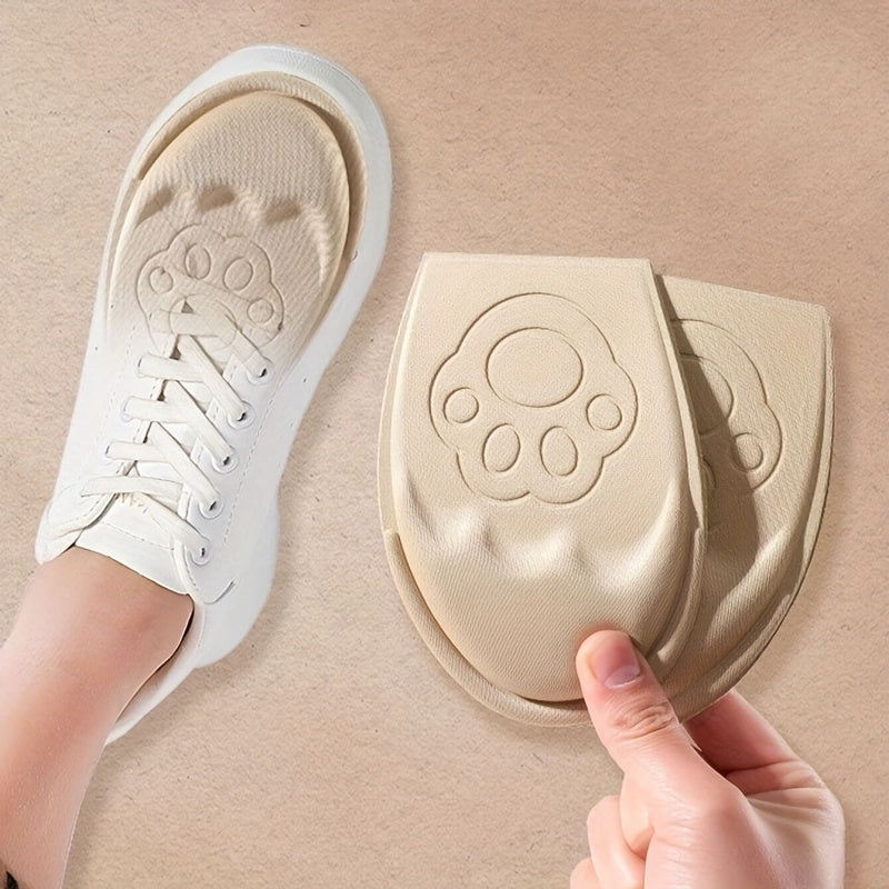 2-Pack Women's Soft Insoles and Non-Slip Shoe Halves for Shock Absorption