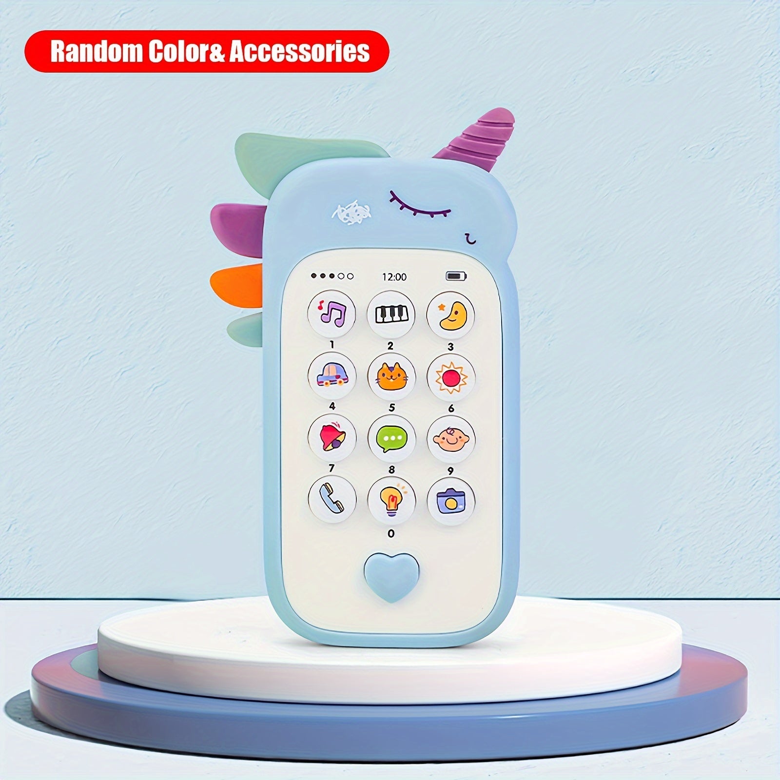 Bolalar uchun ta'limiy telefon o'yinchoq - Mustahkam va yorqin pushti, ko'k yoki sariq ranglarda - Bayram sovg'alari uchun ideal, batareyalar kiritilmagan