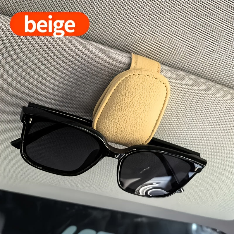 Universal avtomobil quyosh nuri shisha klipi Pu materialidan tayyorlangan ko'zoynak tutgichi