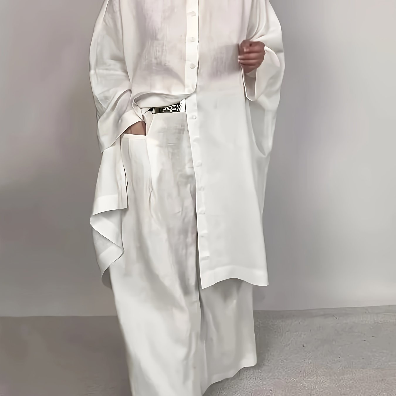 Women's Solid Color Rayon Loungewear Set with Pockets for Spring and Summer