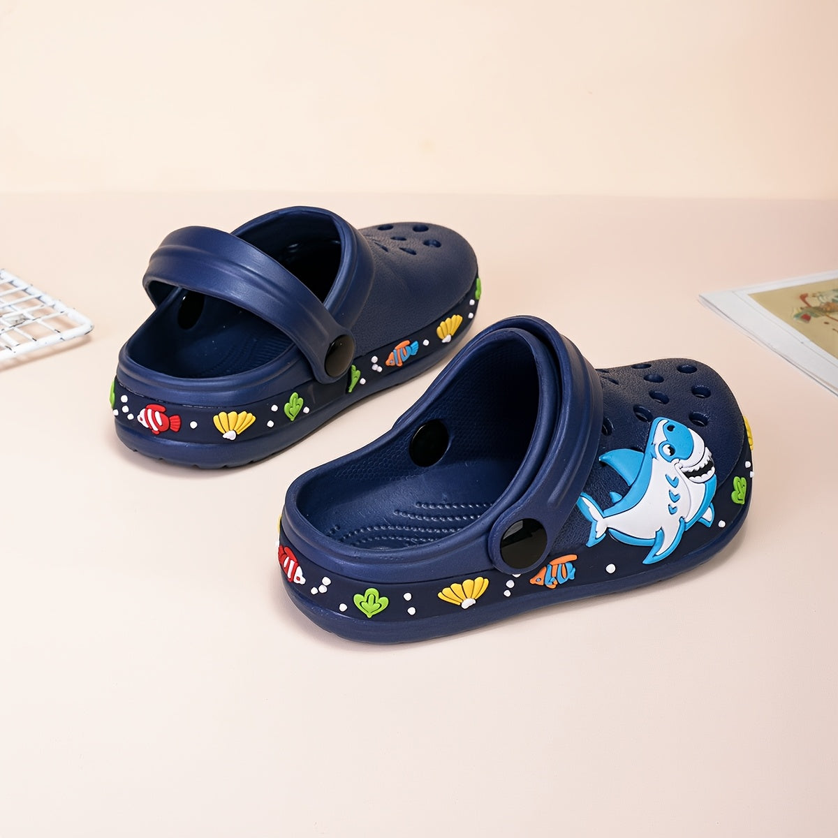Kids EVA Clogs Lightweight Shark Beach Shoes for Boys and Girls