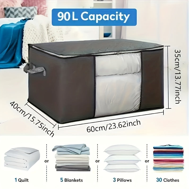 Non-Woven Quilt Storage Bag for Clothes Bedding Organization Large Durable