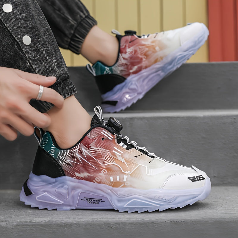 Fashion Sneakers for Men Women Lace-Up Round Toe EVA TPU Sole Casual Street Style