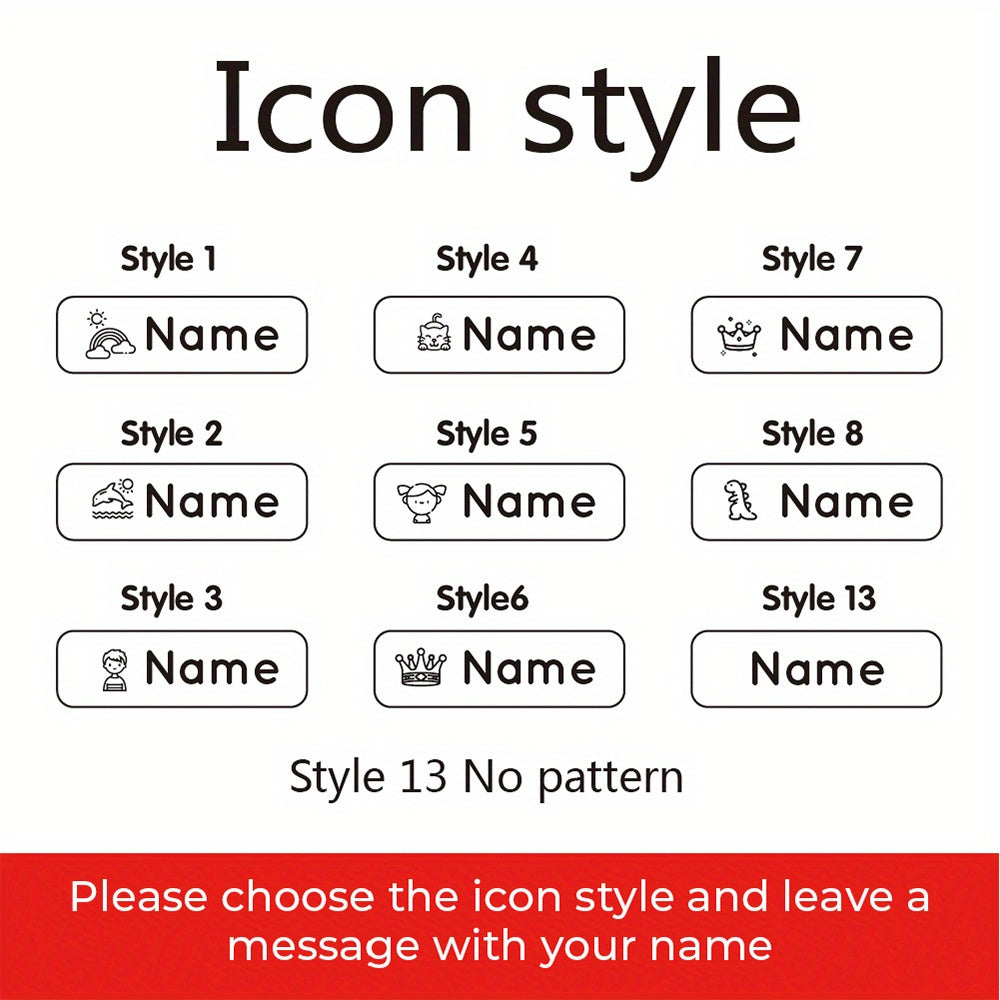 Custom Name Stamp Waterproof Durable Plastic for Summer Camps and Activities